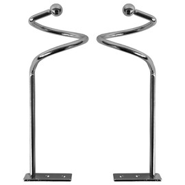 Swish Pair of Metal Curtain Holdback Valance Creator Swags Holders Nickel Effect