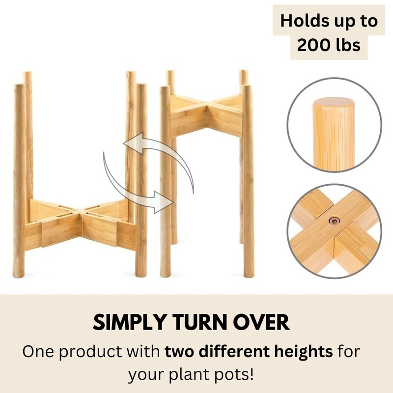 Fox & Fern Adjustable Tall Plant Stand Indoor — 8