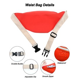 Fanny Pack for Kids, Small Waist Bags for Boys and Girls, Fashionable Waist Pack, Crossbody Belt Bag with Adjustable Strap, Lightweight Chest Bag for Sports Running, Camping, and Travel