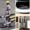 ZenAscend 10.5ft Telescoping Ladder, Multi-Purpose Collapsible Ladder with Hook, Aluminum