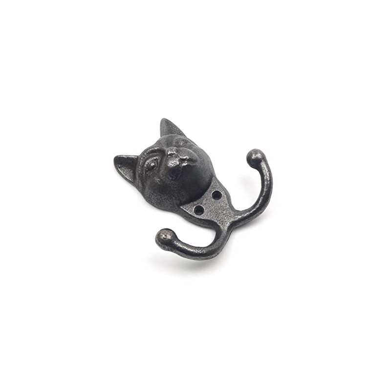 Cast Iron Novelty Cat Coat Hook - 110mm x 100mm