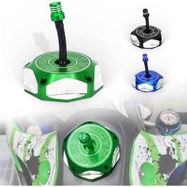 Dirt Bike Gas Cap Fuel Tank Cap for KLX110/L 2010-2024, KLX140/L 2008-2024, KX250 2005-2008/2019-2024, KX250F 2006-2019 And More Dirt Pit Bike, GREEN