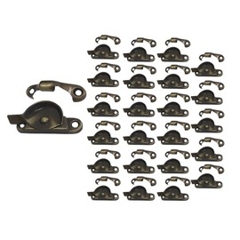 QCAA Zinc Die Cast Window Sash Lock, 2-7/16", Brushed Antique Brass, 24 Pack, Made in Taiwan