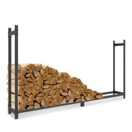 MOFEEZ Firewood Rack Outdoor 8ft, Log Holder for Wood Storage, Steel Made Holds Up to 4500lbs, Powder-coated Finish for Weather-resistant, Anti-rust