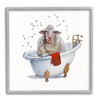 Stupell Industries Shaggy Sheep in Bubble Bath Playful Farm Animal,