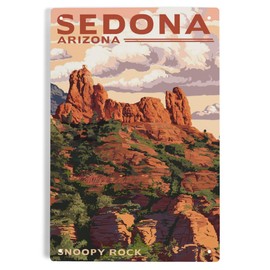 Lantern Press 6x9 Inch Metal Sign, Sedona, Arizona, Snoopy Rock