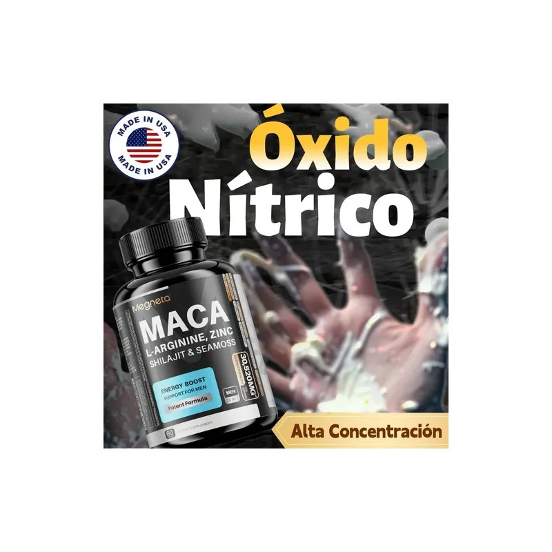 Suplemento Con Maca Y L-arginina Energía Y Rendimiento 60cáp