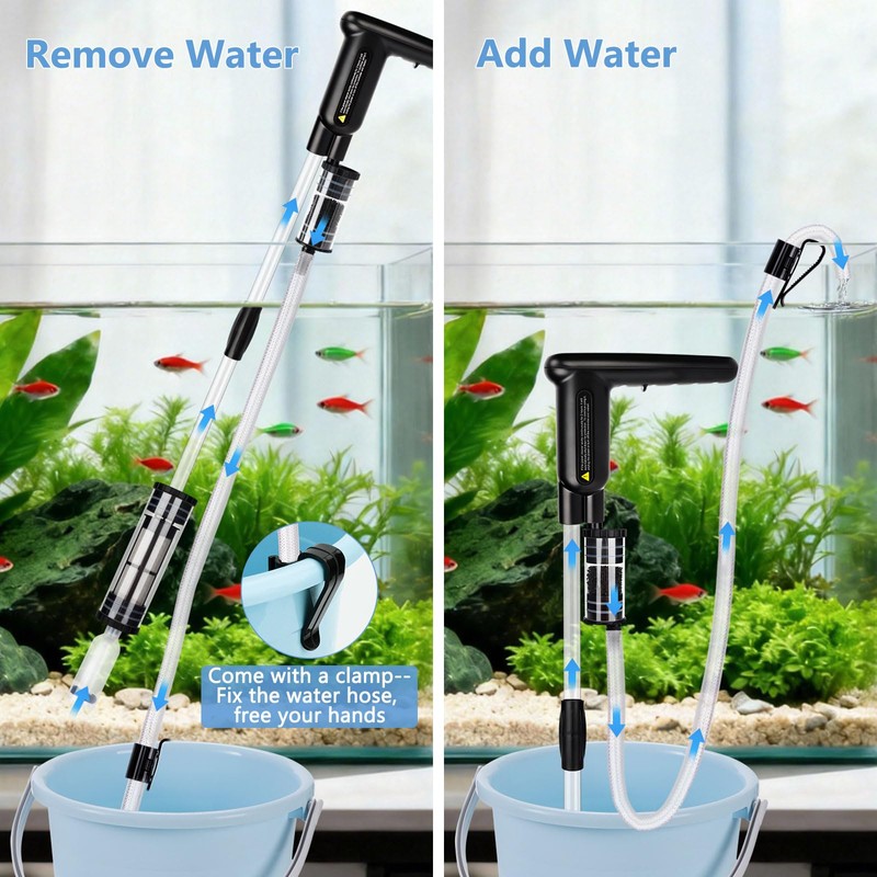 Upgraded DC 18W Electric Aquarium Vacuum Gravel Cleaner