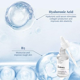 Hyaluronic Acid 2% + B5, B5 Face Serum, Gesichtsserum Anti Wrinkle Concentrate, Reduziert Feine Linien, Spendet Feuchtigkeit und Hellt die Haut Auf, Feuchtigkeitsspendende, Porenverkleinerung, 30ML
