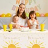 G1ngtar 3Pcs Boho Sun First Birthday Party Tablecloths Hippie Sunshine