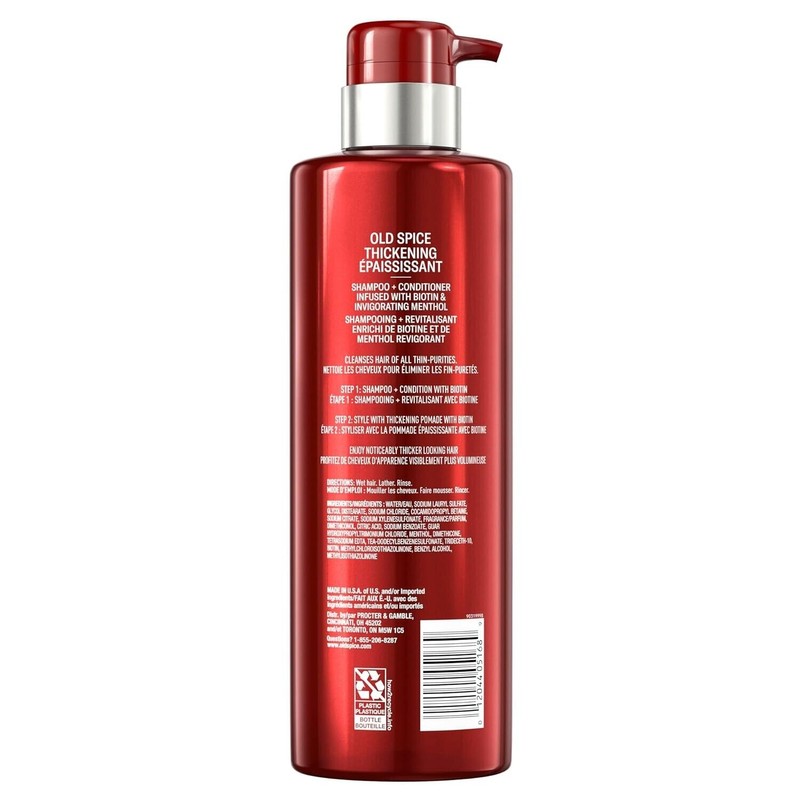 Old Spice Thickening 2-in-1 Men's Shampoo and Conditioner with Biotin