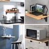 YUMORE Folding Shelf Brackets, 8 Inch Heavy Duty Collapsible Shelf
