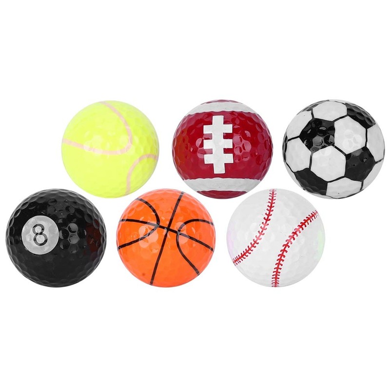 Keenso 6 Piezas de Pelotas de Golf,Novedad Pelotas Golf Accesorio