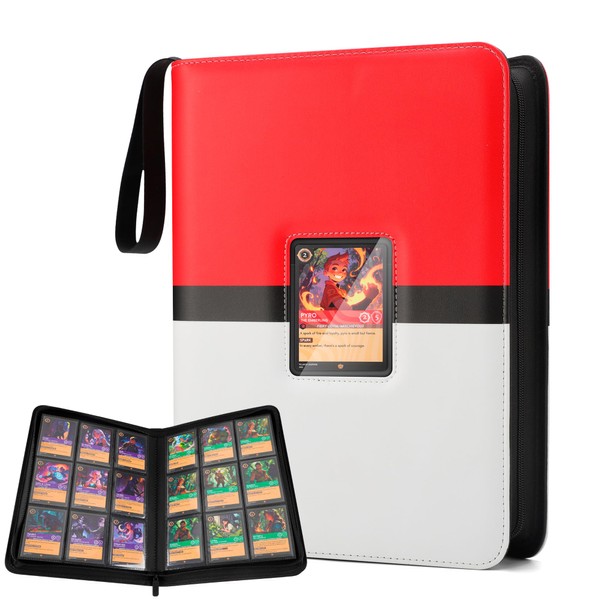 FORZAROCKET 9-Pocket Card Zip Binder – Holds 360 Cards |