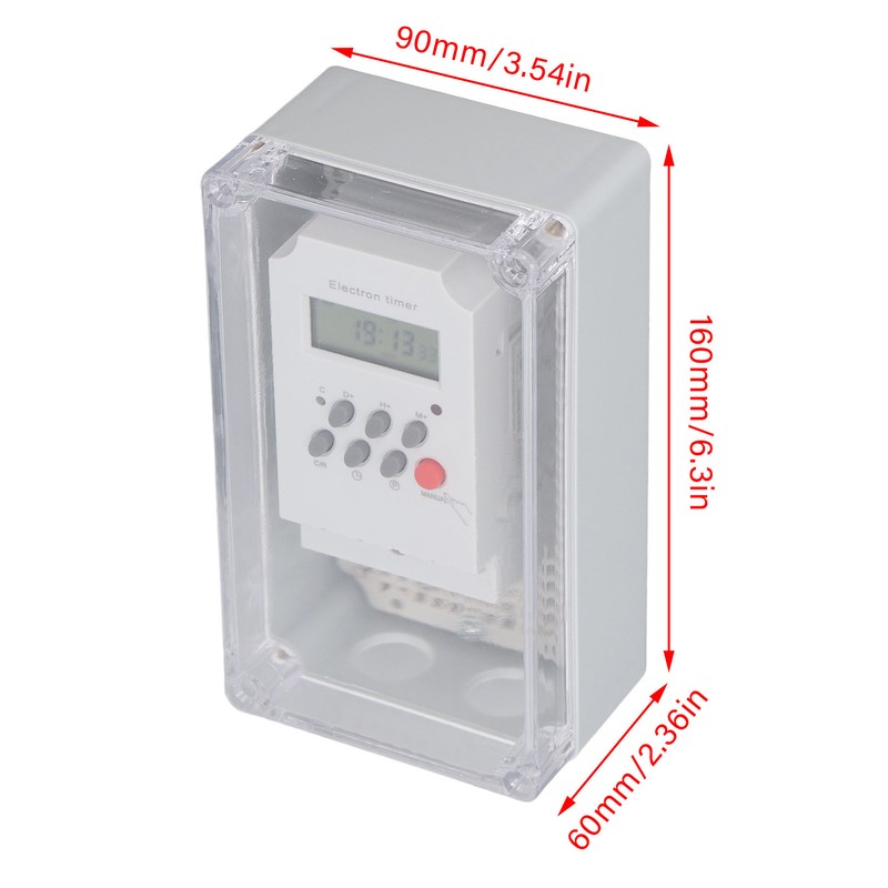 Swimming Pool Pump Timer Waterproof Digital Timer Box Programmable Time