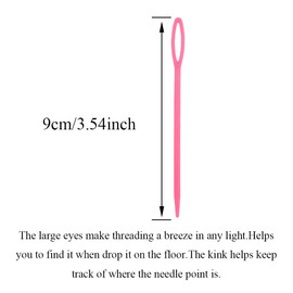 Hahiyo Colorful Yarn Darning Tapestry Sewing Needles Safety Weave Crochet No Poke Big Eye Smooth Get Yarn in Bright Visible Easy Find Close Off Ends Not Snag Not Leave Big Hole Fade Plastic 50 Pieces