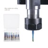 EMSea 10pcs Milling Cutter Bit Kit 0.6-1.5mm Cutting Diameter 3.175mm
