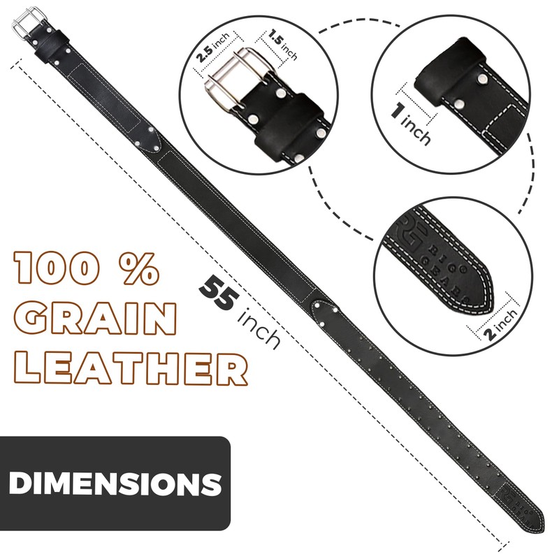 Rig Gears - Cinturón de herramientas de piel para hombres,