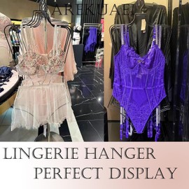 Arekuaei Matte Black Body Shape Hangers Metal Wire Bikini Swimsuit Hangers 10 PCS