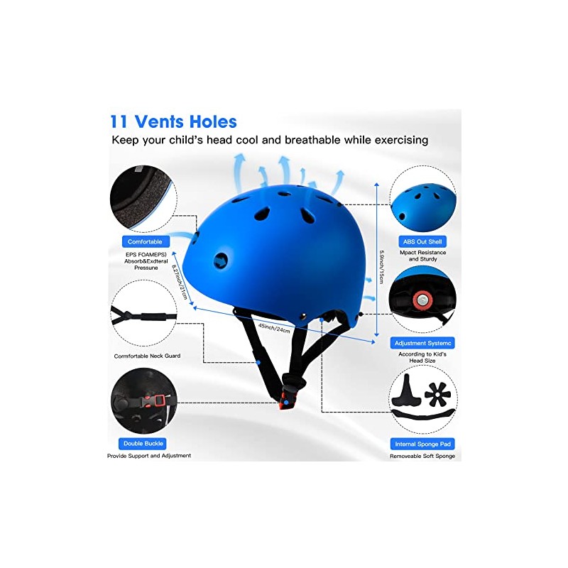 Juego de casco de bicicleta para niños pequeños, casco de
