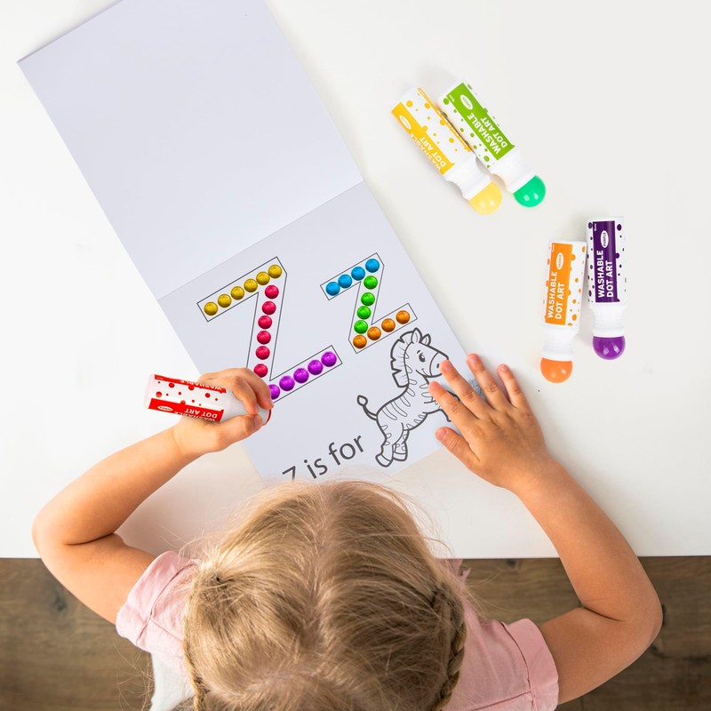 Darice Washable Dot Markers for Kids - 6 (2oz) Washable