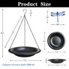 WANGIRO Hanging Bird Bath Outdoor 11.5" Metal Bowl with 15.5