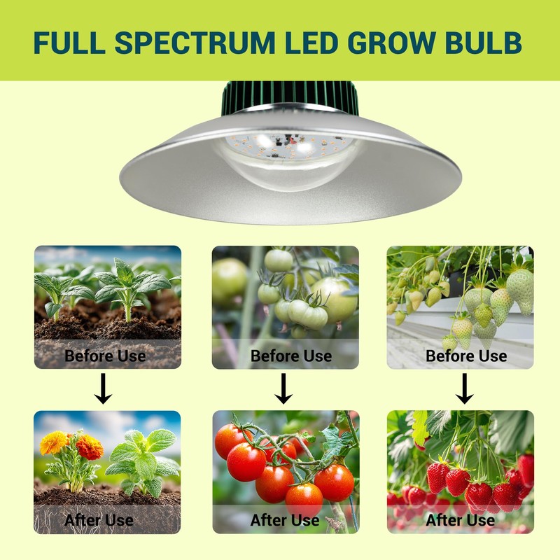 GT-Lite 33W LED Plant Grow Light Bulbs Full Spectrum with