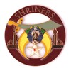 Shriner Round Burgundy Masonic Auto Emblem - 3" Diameter