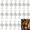 Silver Snowflake S-shaped Hooks - 20 PCS Metal Christmas Tree