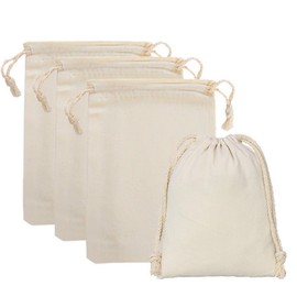 20Pcs Cotton Drawstring Pouch, 4" x 6" Reusable Canvas Bags Vintage Gift Bags DIY Jewelry Bags for Jewelry New Year Storage Wedding Party Favor