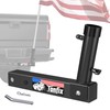 Tanfix Hitch Mount Flagpole Holder, Heavy-Duty Flag Pole Holder for