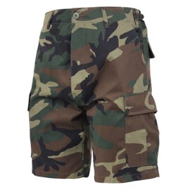 Rothco Bdu Short P/C - Woodland Camo, Medium