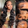 Fereowth 13x4 Lace Front Body Wave 18 Inches Wig Natural