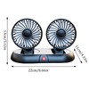 Car Fan,Double Head Cooler for Dashboard - Multifunctional Double Head