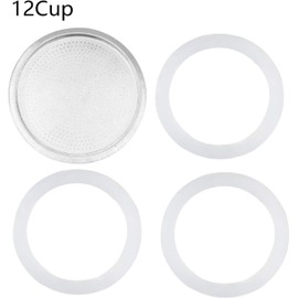 Aislor Replacement Gasket and Filter For Mini Express Espresso Coffee Makers 4 set 12 Cup