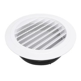 8 Inch Round Vent Cover, 200mm Weather Resistant ABS White Slant Louver Vent Grille Cover, Easy Maintenance Air Vent Cover for Living Room Attic Bathroom Kitchen Ventilation
