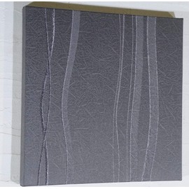 Alice HEAL II Fabric Panel, Heel 2, 11.8 x 11.8 x 1.0 inches (30 x 30 x 2.5 cm), Sold Individually, Geometry, Popular, Interior, Simple, Board Art, Included (A Charcoal)