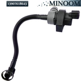 MINOOM 13907618643 Fuel Tank Ventilation Breather Valve w/pipe Compaitble with B M W X5 128i 325i 328i 330i 525i 528i 530i E60 E70 E82 E88 E91 E93 Part No.#15324981丨13904588396丨13907572234