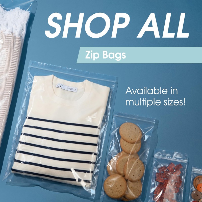 Spartan Industrial - Bolsas de polietileno de plástico con cierre