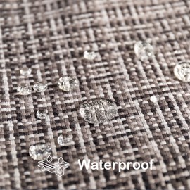 Kevin Textile Pack of 2 Decorative Outdoor Waterproof Throw Pillow Covers Lumbar Pillowcases Modern Cushion Cases for Patio Couch Bench 12 x 20 Inch Grey