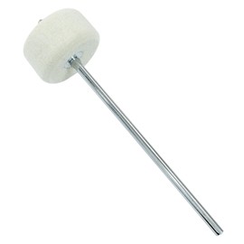 Seimneire White Felt Double Kick Bass Drum Pedal Beater Mallet, Dual Sided Foot Pedal Beater with Stainless Steel Shaft, Drum Percussion Instrument Accessory Part - 1 Pack White