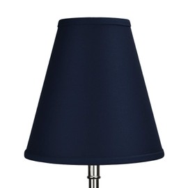 5" Top Diameter x 10" Bottom Diameter x 10" Slant Height Fabric Round Lampshade Spider Attachment (Linen Navy Blue)