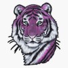 Purple Tiger Sticker Outdoor Rated Vinyl Sticker Decal for Windows,