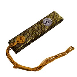 門徒, Chapter, Stands 肩衣, Half 袈裟 Honeycomb (kikkou) Gold Through White 浄土真宗 Stamped 本願寺 WOD (West) (r4-g007 – 1)
