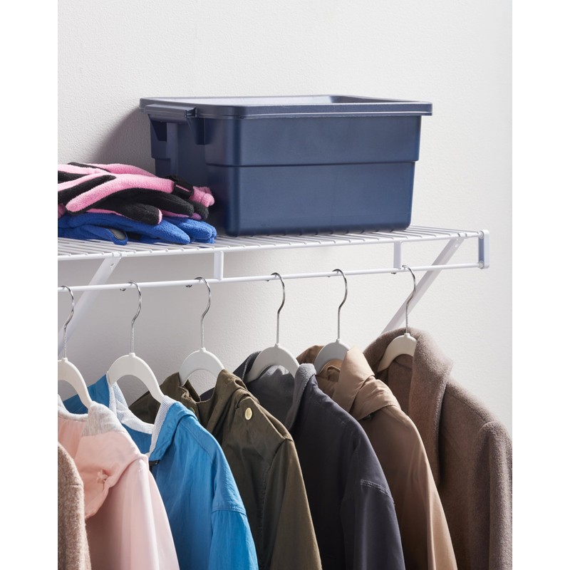 Rubbermaid Direct Wall Mount Closet Shelf, 4 Ft. Wide, Mounting