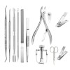 12Pack Ingrown Toenail Tool Kit Nail Treatment Foot Hands Pedicure