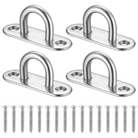 Zhujiehigh Eye Plates Heavy Duty Ceiling Hooks, 4 Pcs Swing Hangers Hooks 400KG Capacity, for Hanging Yoga Boxing Punch Bag Swing Chair Hammock Hanging Kit, Gym Wall Carabiner Suspension Hooks