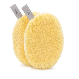 waschies Kids Washing Pads for Babies and Children, for Cleaning Only with Water, Reusable, Skin-friendly, Super Soft, Made in Germany, Pastel Yellow, Set of 2