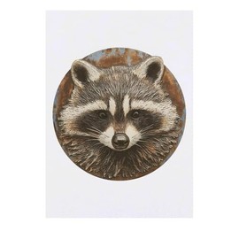 'Raccoon Portrait ' Temporary Tattoo - Water Resistant, Skin-Safe, Non-Toxic Transfer (TO00084515)