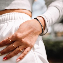 JoycuFF Gifts for Women Morse Code Bracelets Fvck Off Inspirational Motivational Courage Jewelry Gifts for Best Friend Mom Sister Daughter Wrap Strand Bracelet